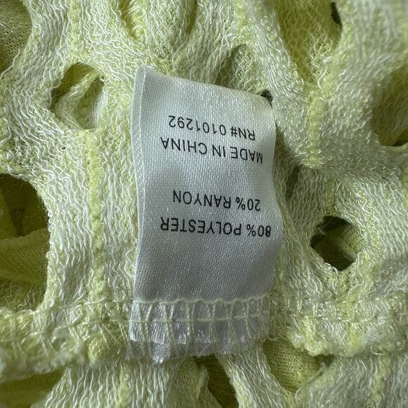 Lulu B Top Shirt Tunic Womens 1X Yellow Cutout Beachy Resort Colorful Tropical - Picture 8 of 12